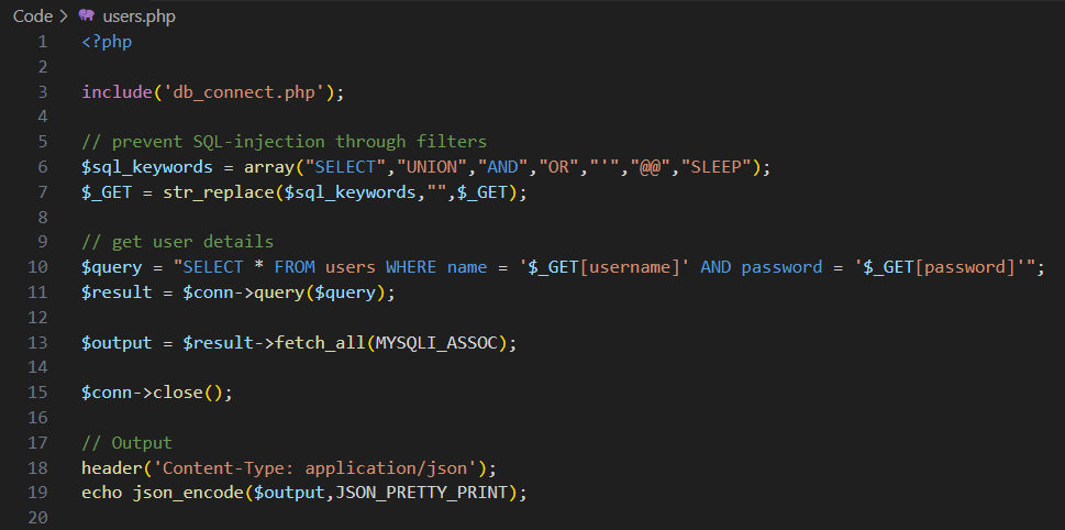 SQL-Injection-Schwachstellen: Ein fortgeschrittenes Beispiel